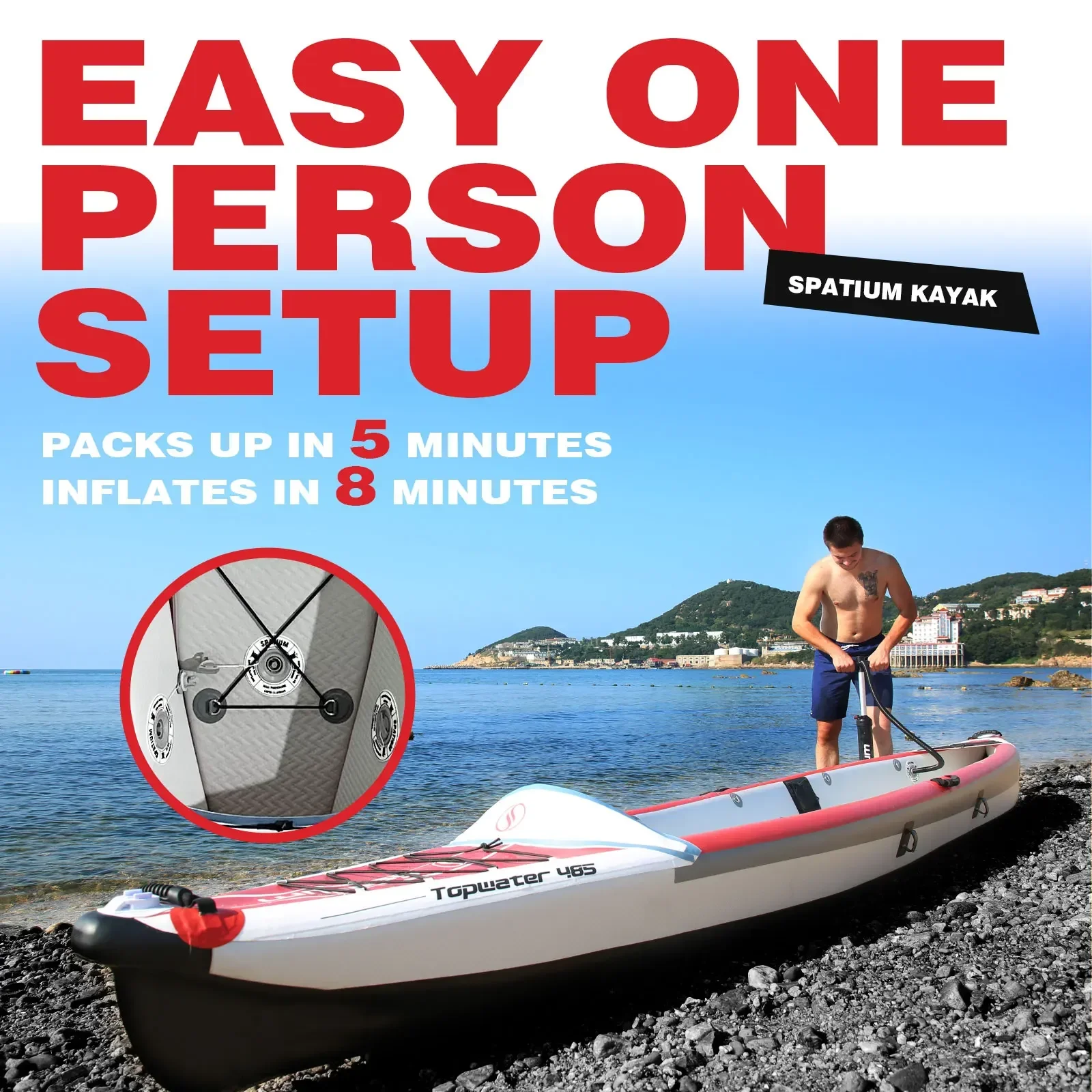 เรือคายัคเป่าลม PVC สำหรับตกปล - Fishing Kayak Paddle บทวิจารณ์และราคา