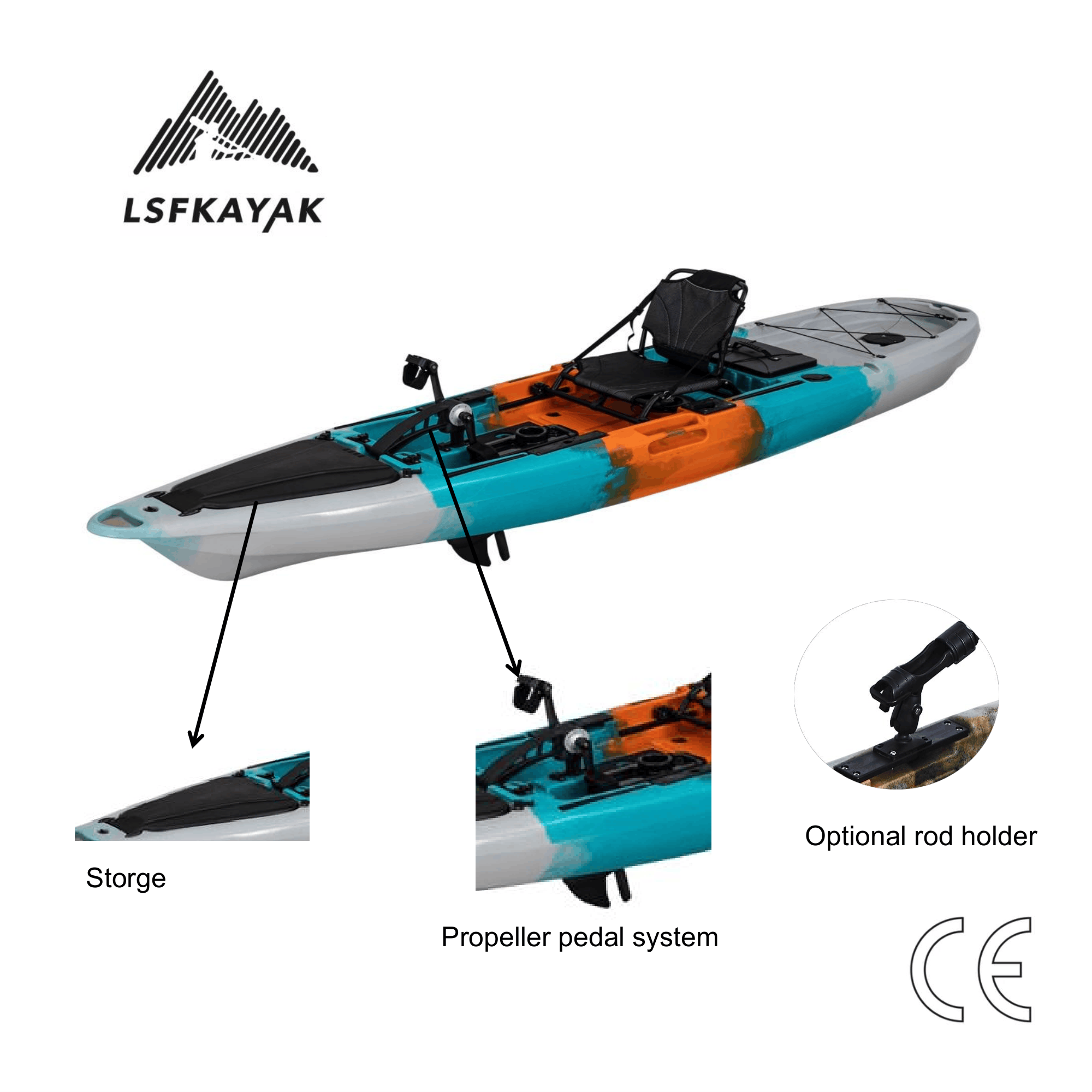 เรือคายัคตกปลา Mirage Propel 1 - Fishing Kayak Pedal Drive บทวิจารณ์และราคา