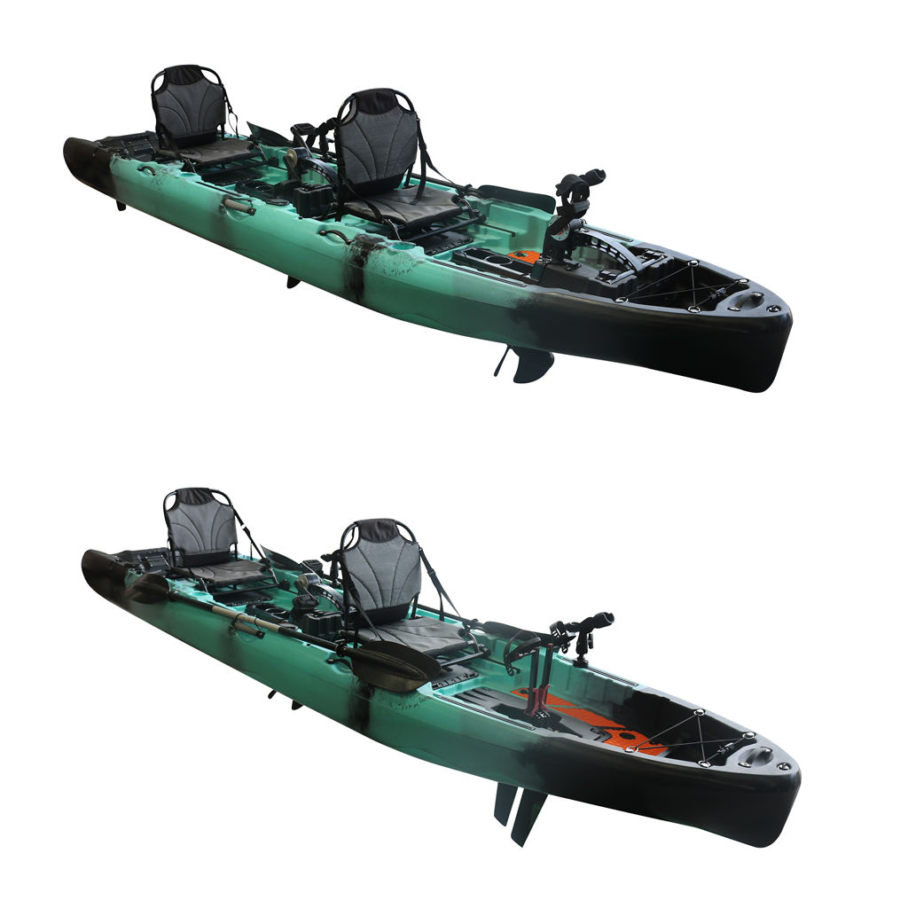 เรือคายัคแบบปั่น 2 ที่นั่ง ขนา - Fishing Kayak Pedal Drive บทวิจารณ์และราคา
