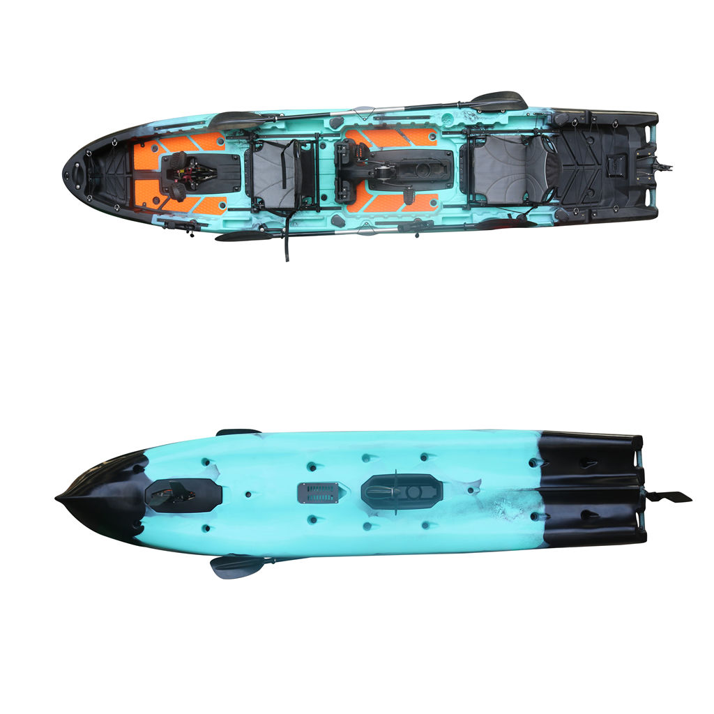 เรือคายัคแบบปั่น 2 ที่นั่ง ขนา - Fishing Kayak Pedal Drive บทวิจารณ์และราคา